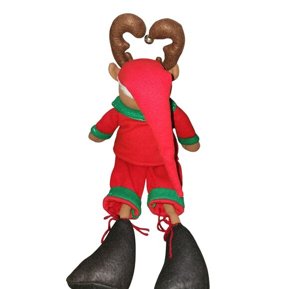 Christmas 28" Weighted Shelf Sitter Reindeer in Pajamas Decor - Picture 4 of 5